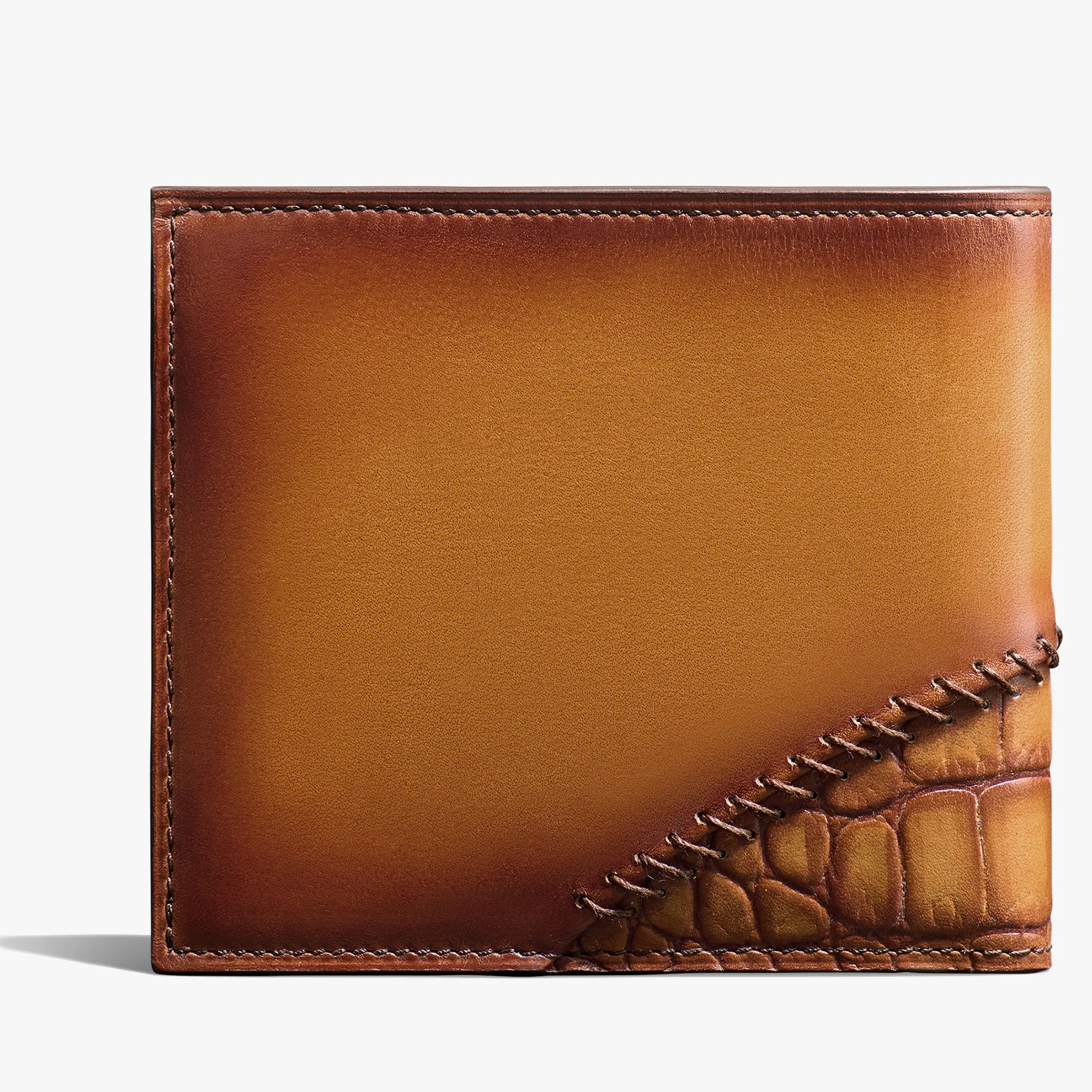 Berluti Portefeuille Compact Makore en cuir et cuir d'alligator | Portefeuilles