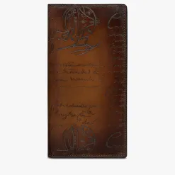 Berluti Portefeuille Long Zipp&eacute; Santal En Cuir Scritto | Portefeuilles