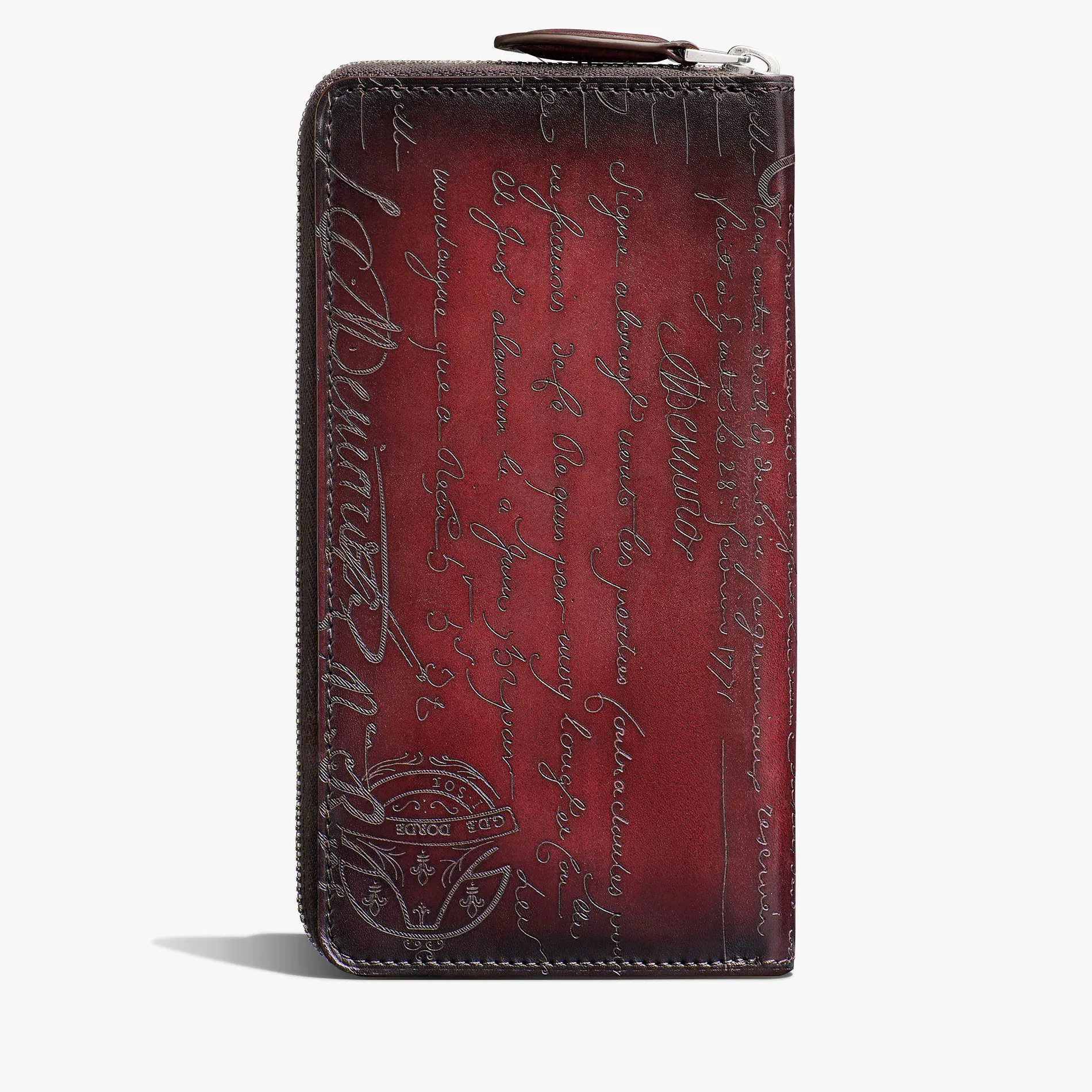 Berluti Portefeuille Long Zipp&eacute; Itauba En Cuir Scritto Swipe | Portefeuilles