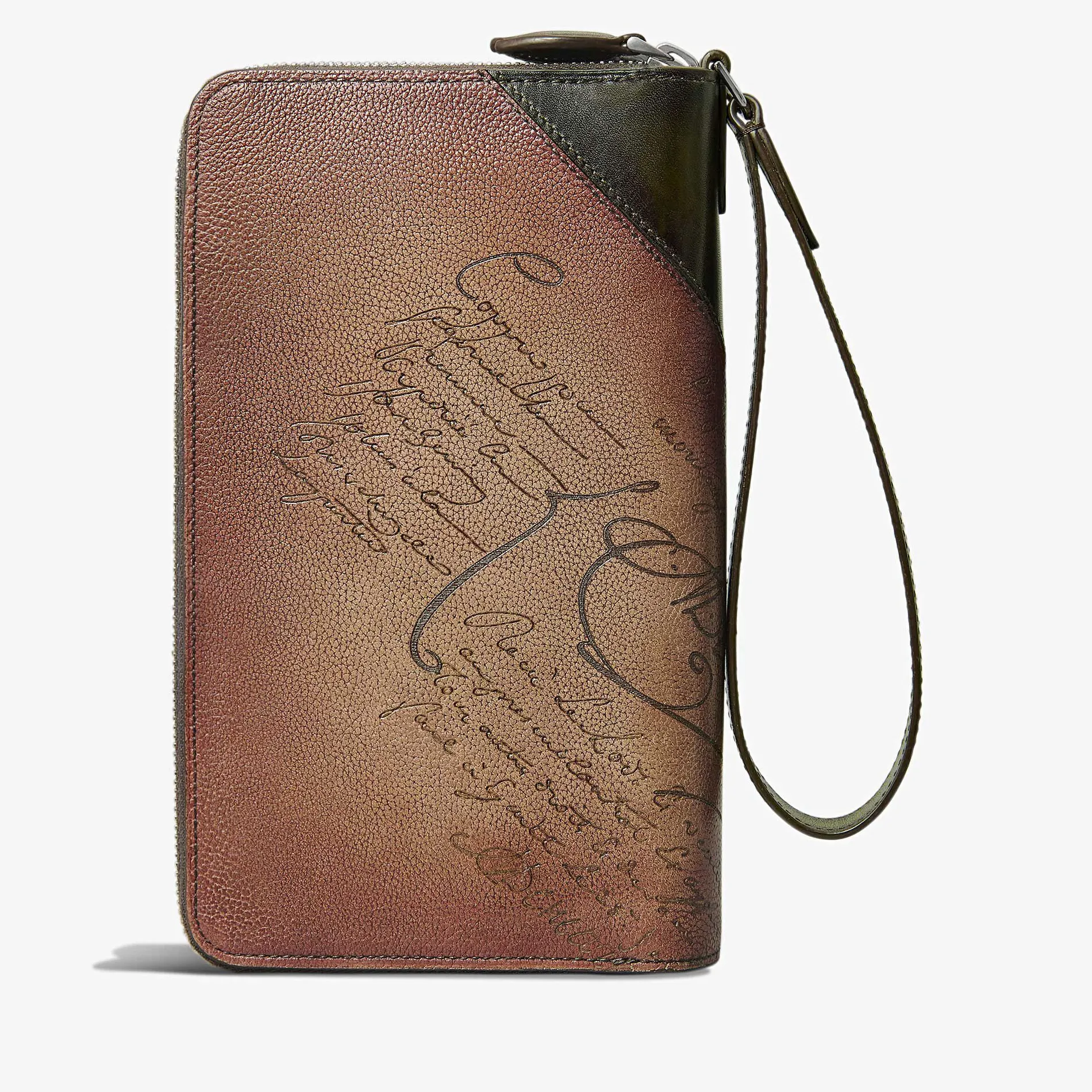 Berluti Portefeuille Long Zipp&eacute; Tali En Cuir Scritto | Portefeuilles
