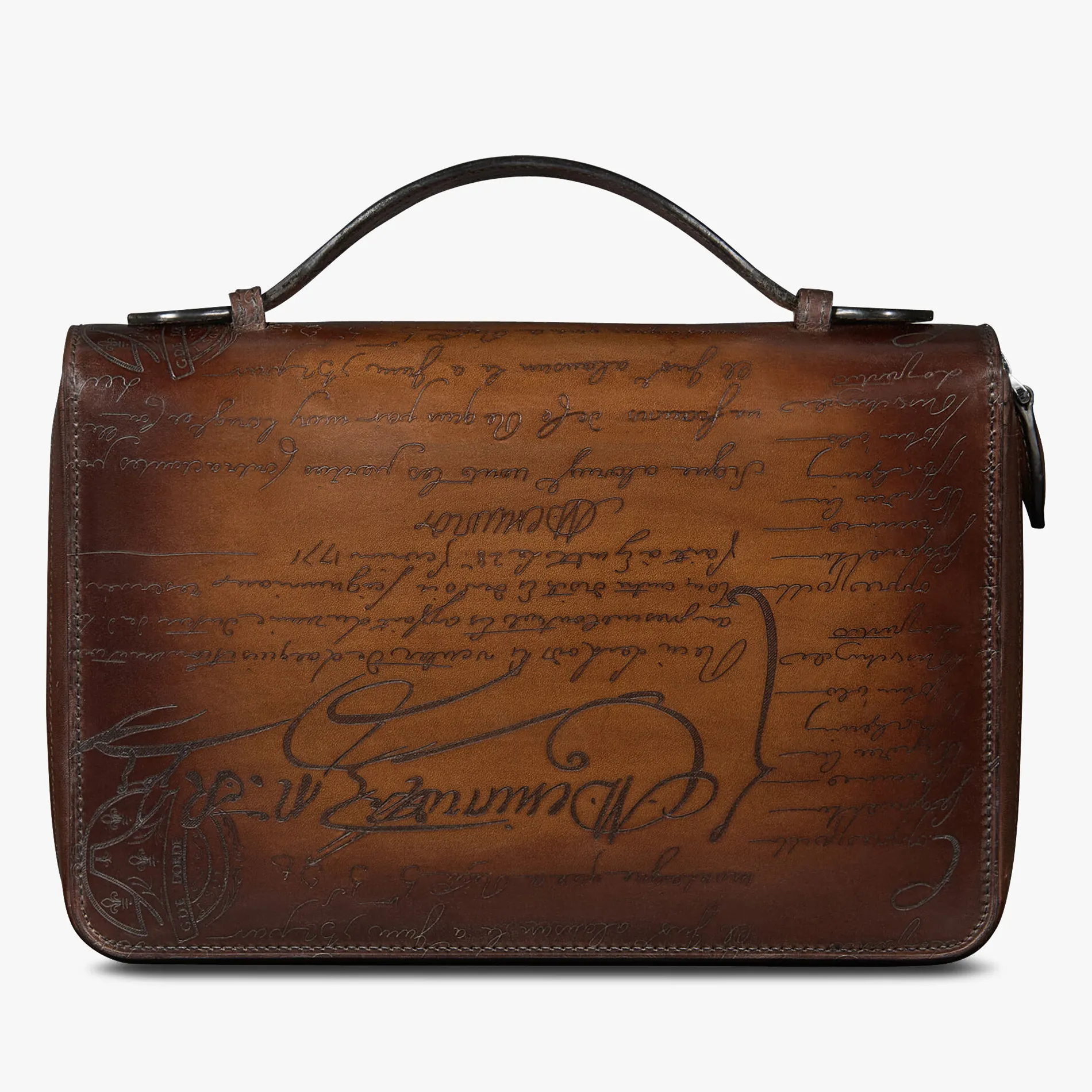 Berluti Portefeuille Zipp&eacute; Itauba Wide En Cuir Scritto | Portefeuilles