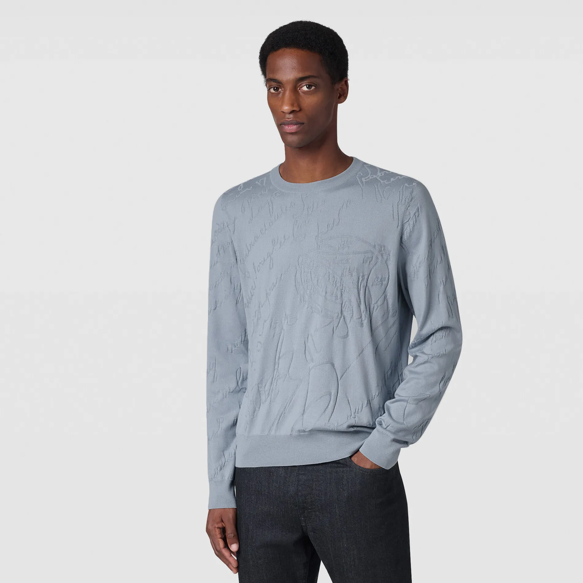 Berluti Pull avec Jacquard Scritto Diagonal | Maille & Sweatshirts