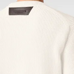 Berluti Pull Col V En C&ocirc;tes Anglaises En Coton Et Soie | Maille & Sweatshirts