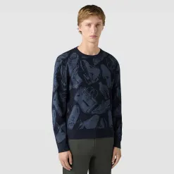Berluti Pull En Laine Avec Jacquard Summer Iconic | Maille & Sweatshirts
