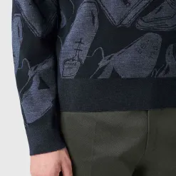 Berluti Pull En Laine Avec Jacquard Summer Iconic | Maille & Sweatshirts