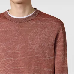 Berluti Pull L&eacute;ger avec Jacquard Scritto | Maille & Sweatshirts