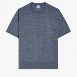 Berluti Pull Manches Courtes Léger En Laine Avec Jacquard Scritto | Maille & Sweatshirts