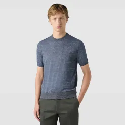 Berluti Pull Manches Courtes L&eacute;ger En Laine Avec Jacquard Scritto | Maille & Sweatshirts