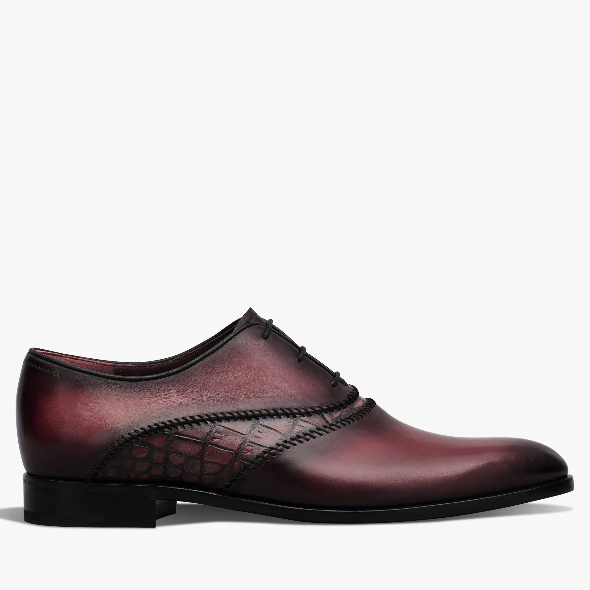 Berluti Richelieu Rapi&eacute;c&eacute;-Repris&eacute; en cuir et cuir d'alligator | Richelieus & Derbies