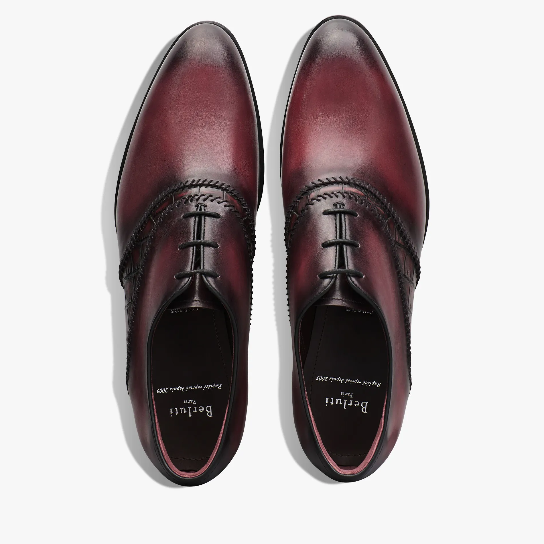Berluti Richelieu Rapi&eacute;c&eacute;-Repris&eacute; en cuir et cuir d'alligator | Richelieus & Derbies