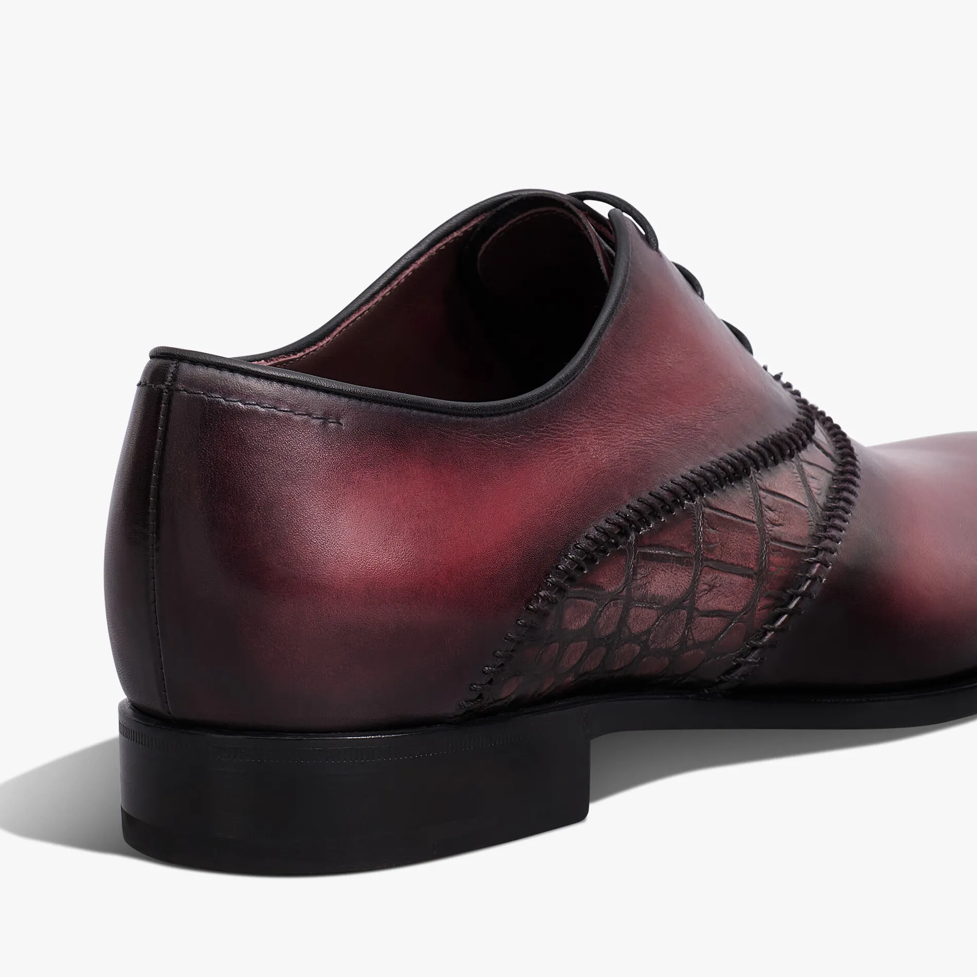 Berluti Richelieu Rapi&eacute;c&eacute;-Repris&eacute; en cuir et cuir d'alligator | Richelieus & Derbies