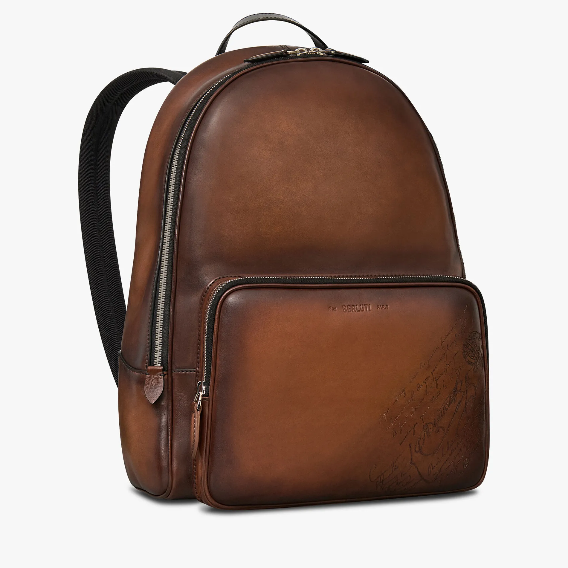 Berluti Sac &Agrave; Dos Time Off En Cuir Scritto Swipe | Sacs À Dos