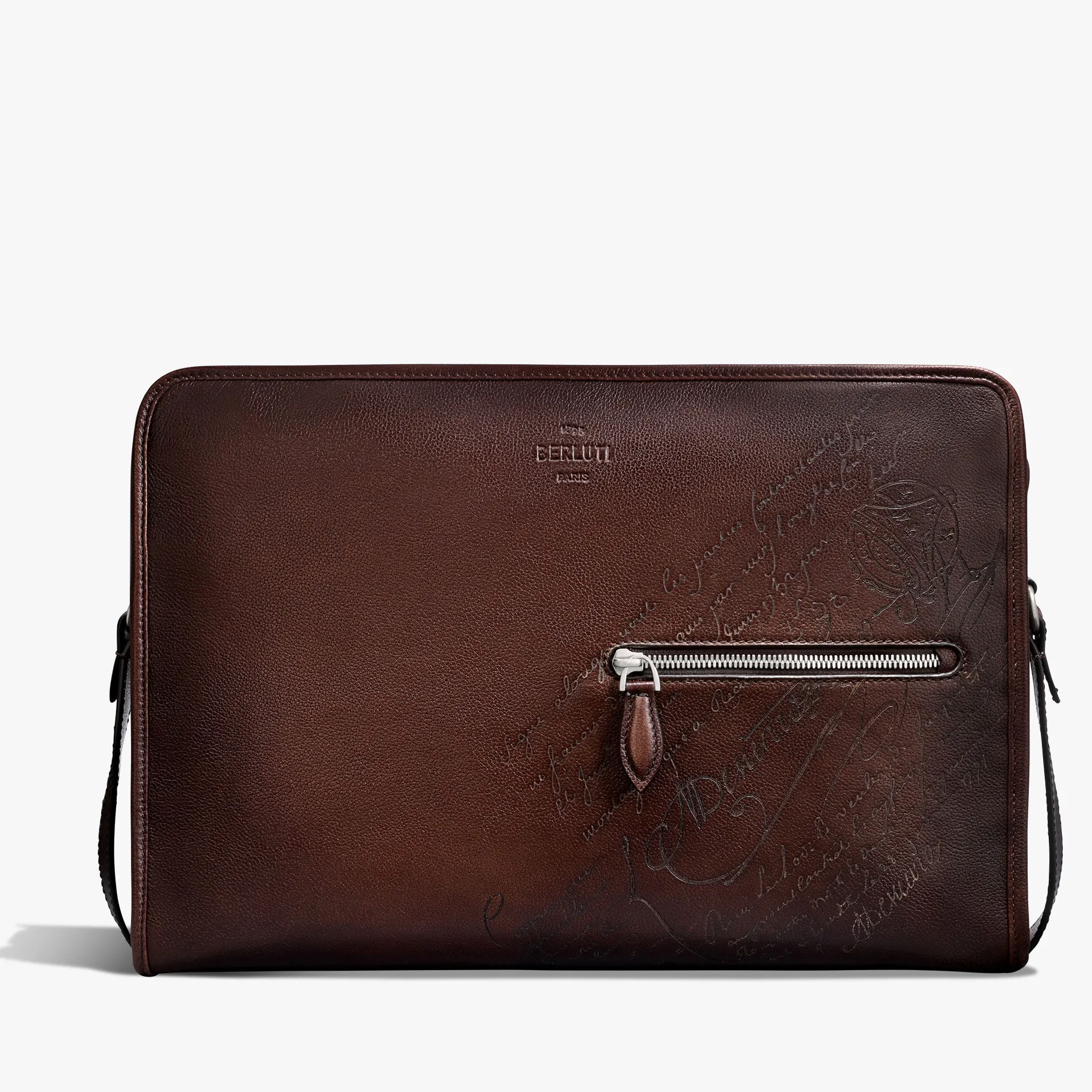 Berluti Sac Bandouli&egrave;re Journalier XL En Cuir Scritto | Sacs Bandoulière