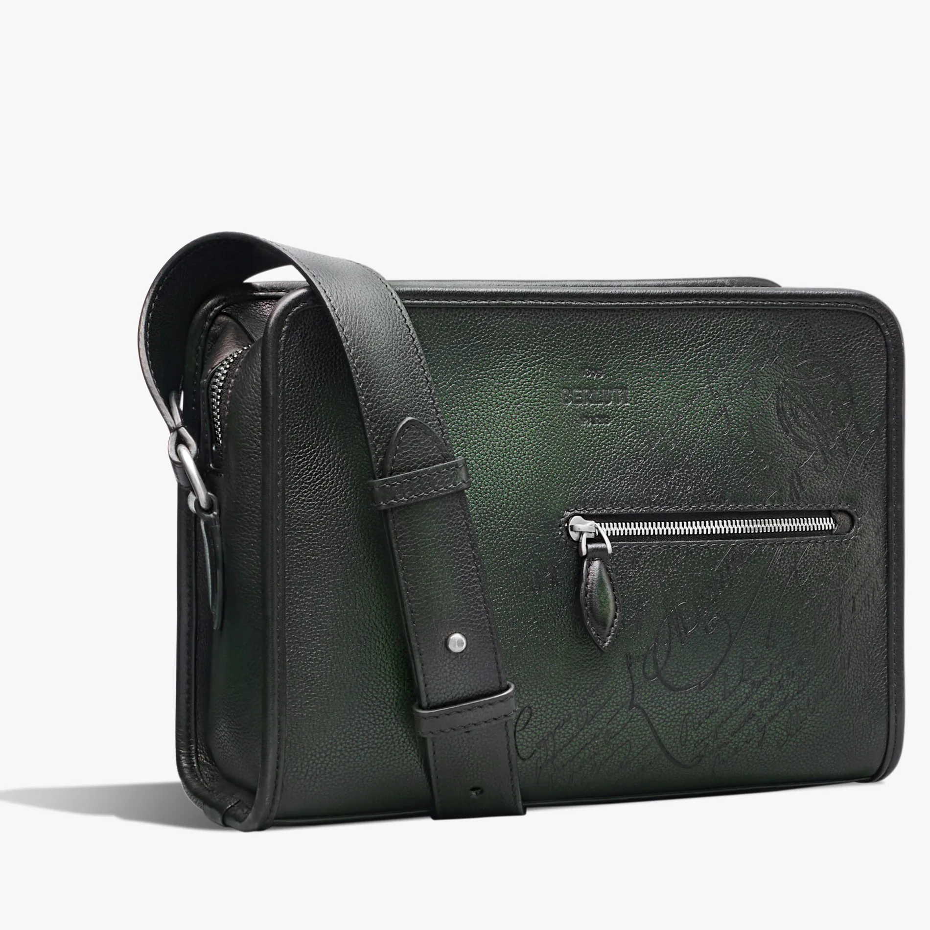 Berluti Sac Bandouli&egrave;re Journalier En Cuir Scritto | Sacs Bandoulière