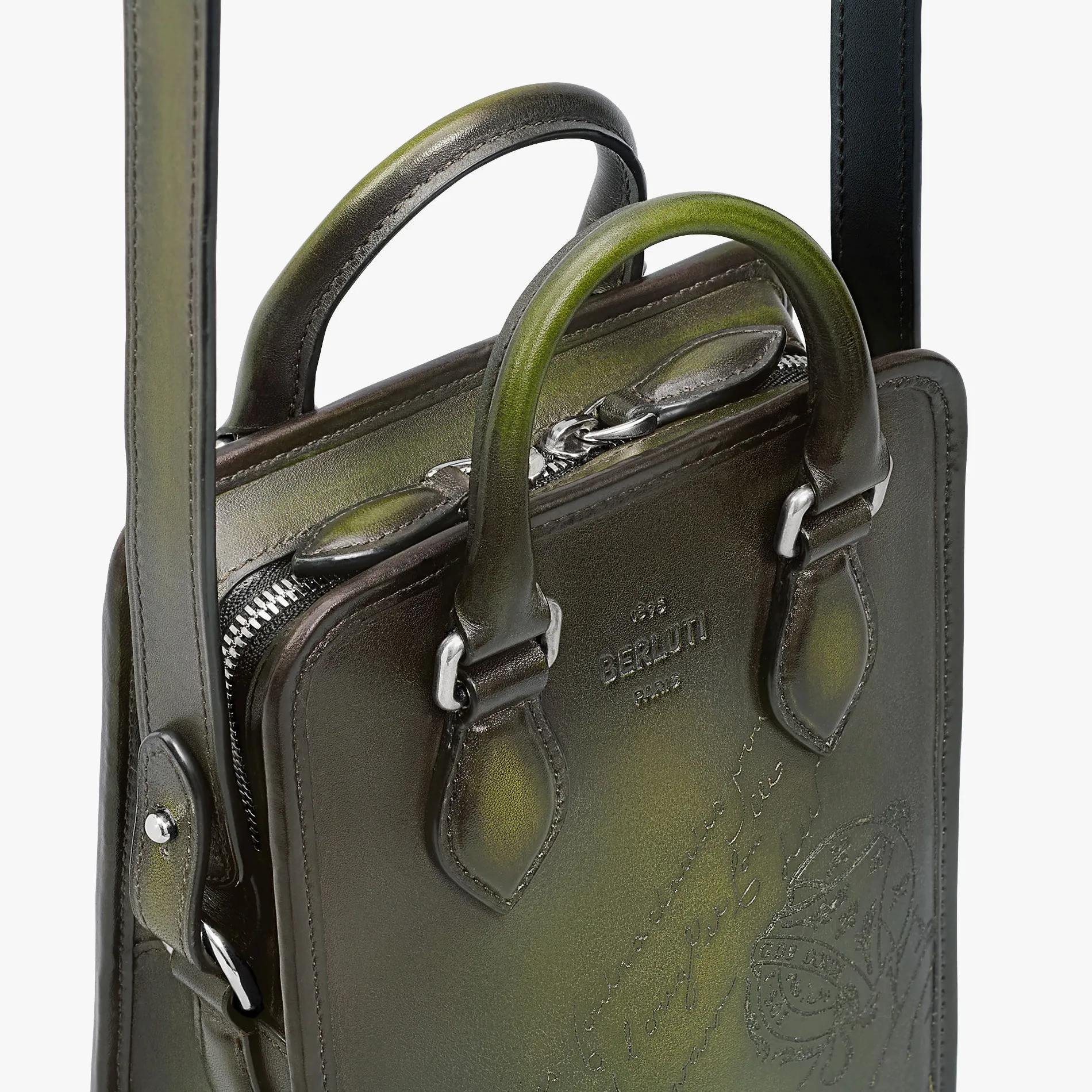 Berluti Sac Bandouli&egrave;re Premier Jour Gulliver En Cuir Scritto | Sacs Bandoulière | Sacs À Dos