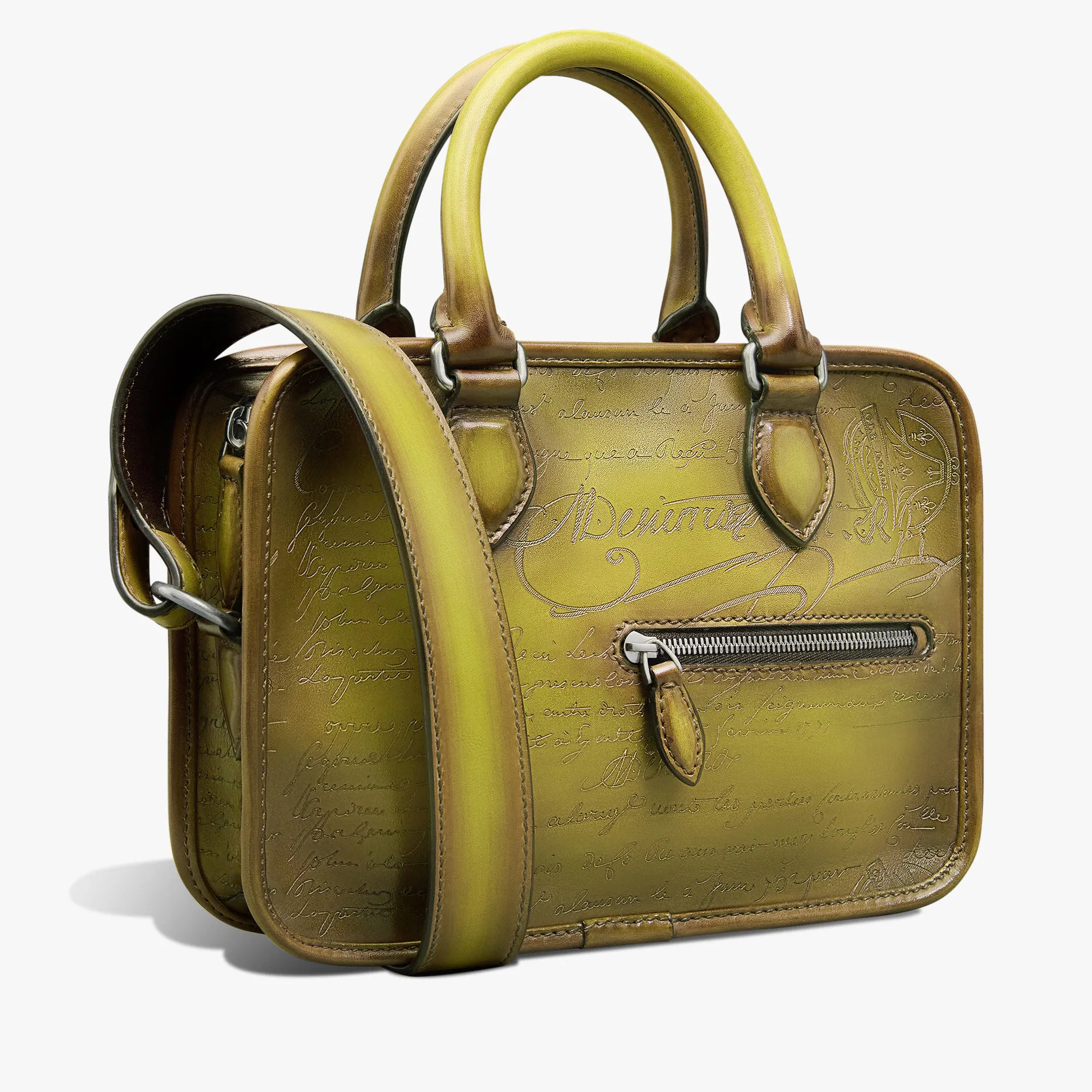 Berluti Sac Bandouli&egrave;re Un Jour Gulliver En Cuir Scritto | Sacs Bandoulière | Pochettes