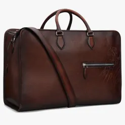Berluti Sac De Voyage Overnight En Cuir Scritto | Sacs De Voyage