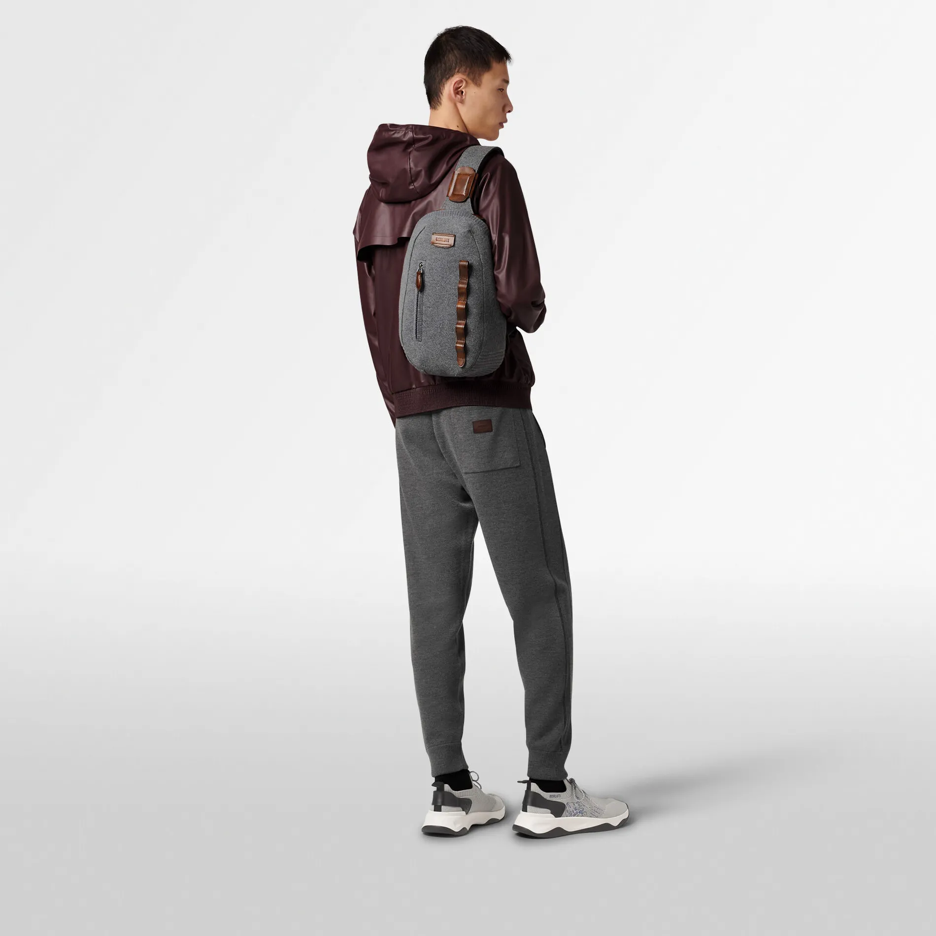 Berluti Sac Porté Épaule Shadow B5820 En Cachemire | Sacs Bandoulière