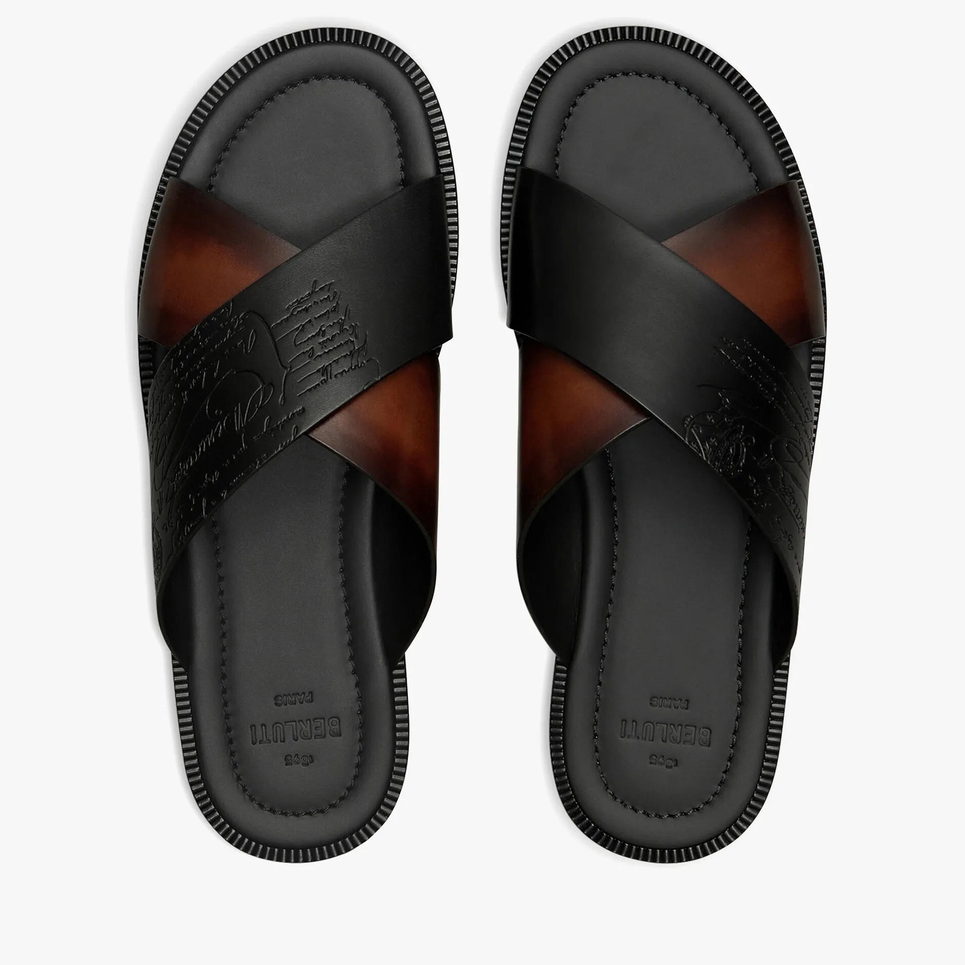 Berluti Sandale Sifnos En Cuir Scritto | Sandales