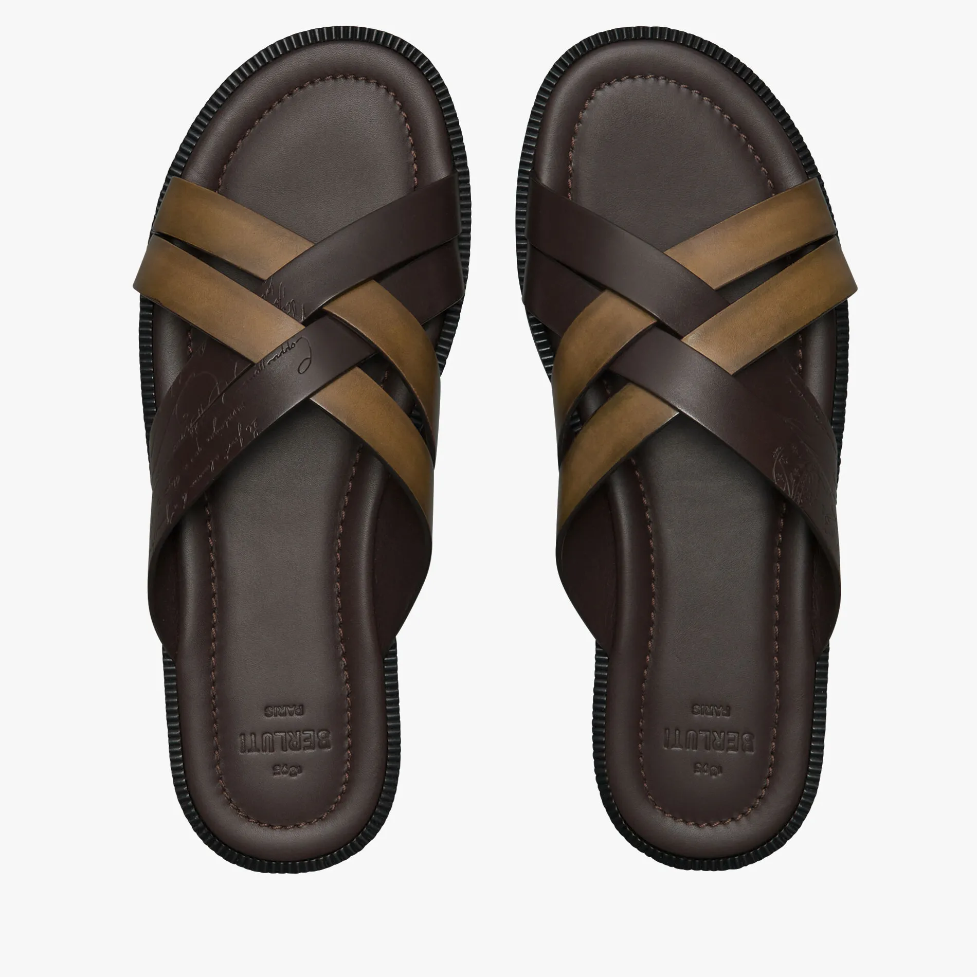 Berluti Sandale Sifnos En Cuir Scritto | Sandales