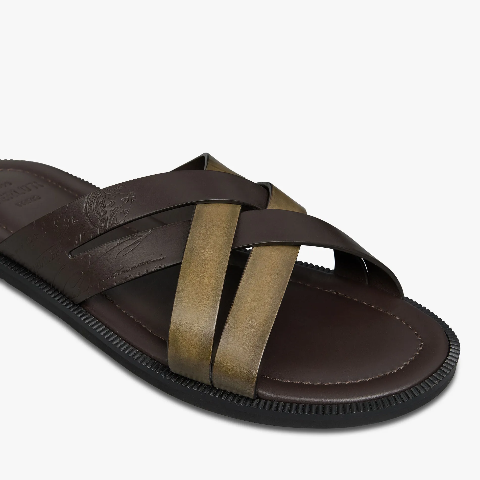 Berluti Sandale Sifnos En Cuir Scritto | Sandales