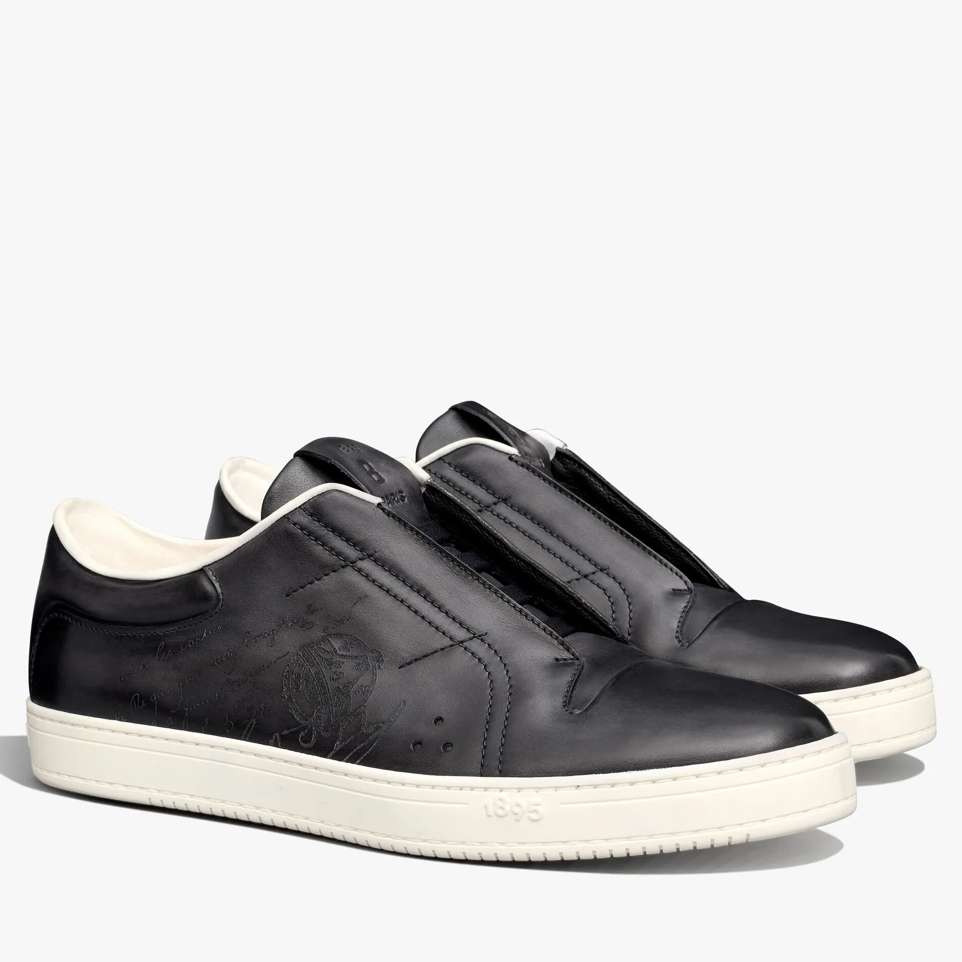 Berluti Slip On Playtime En Cuir Scritto | Sneakers