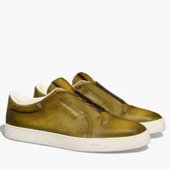 Berluti Slip On Playtime En Cuir Scritto | Sneakers