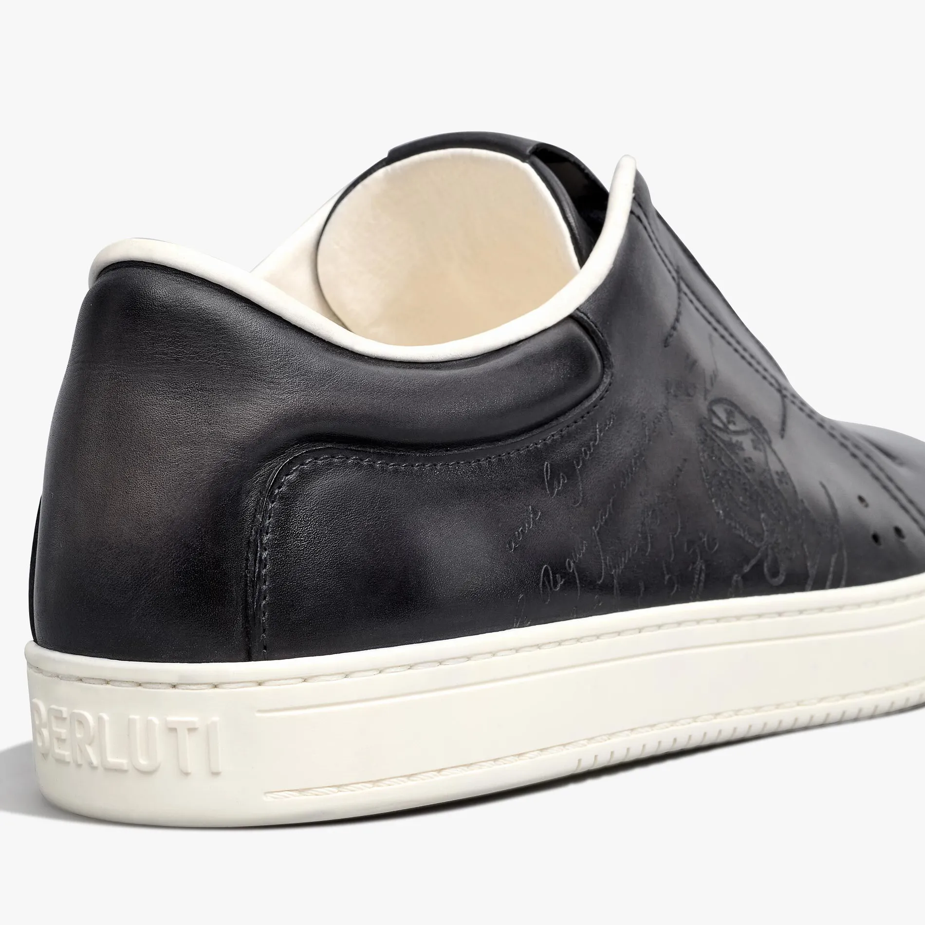 Berluti Slip On Playtime En Cuir Scritto | Sneakers