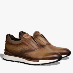 Berluti Slip On Sneaker Fast Track En Cuir Et Maille | Sneakers