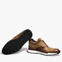 Berluti Slip On Sneaker Fast Track En Cuir Et Maille | Sneakers