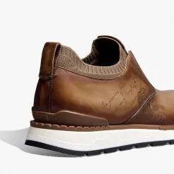 Berluti Slip On Sneaker Fast Track En Cuir Et Maille | Sneakers