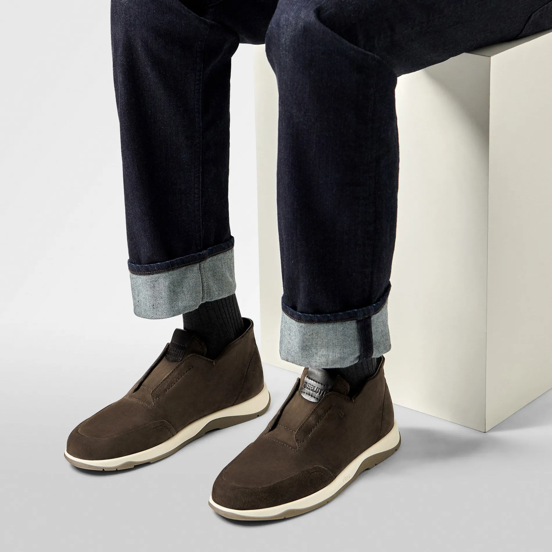 Berluti Slip-On Echappée En Veau Velours | Sneakers