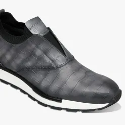 Berluti Slip-on sneaker Fast Track En Cuir D'Alligator Et Cachemire | Sneakers