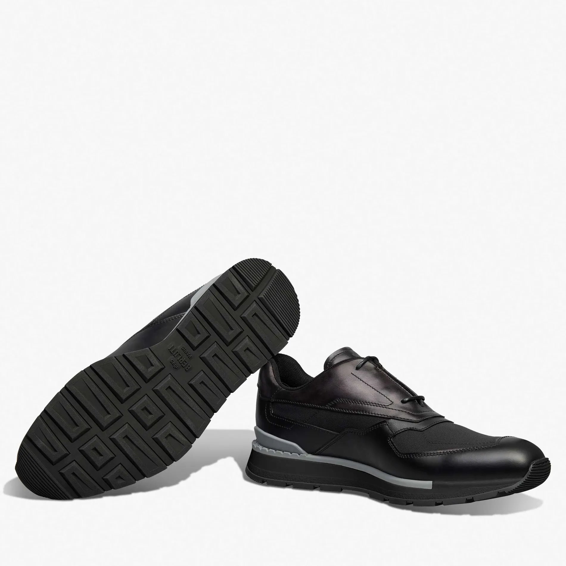 Berluti Sneaker Fast Track En Cuir Scritto Et Nylon | Richelieus & Derbies | Sneakers