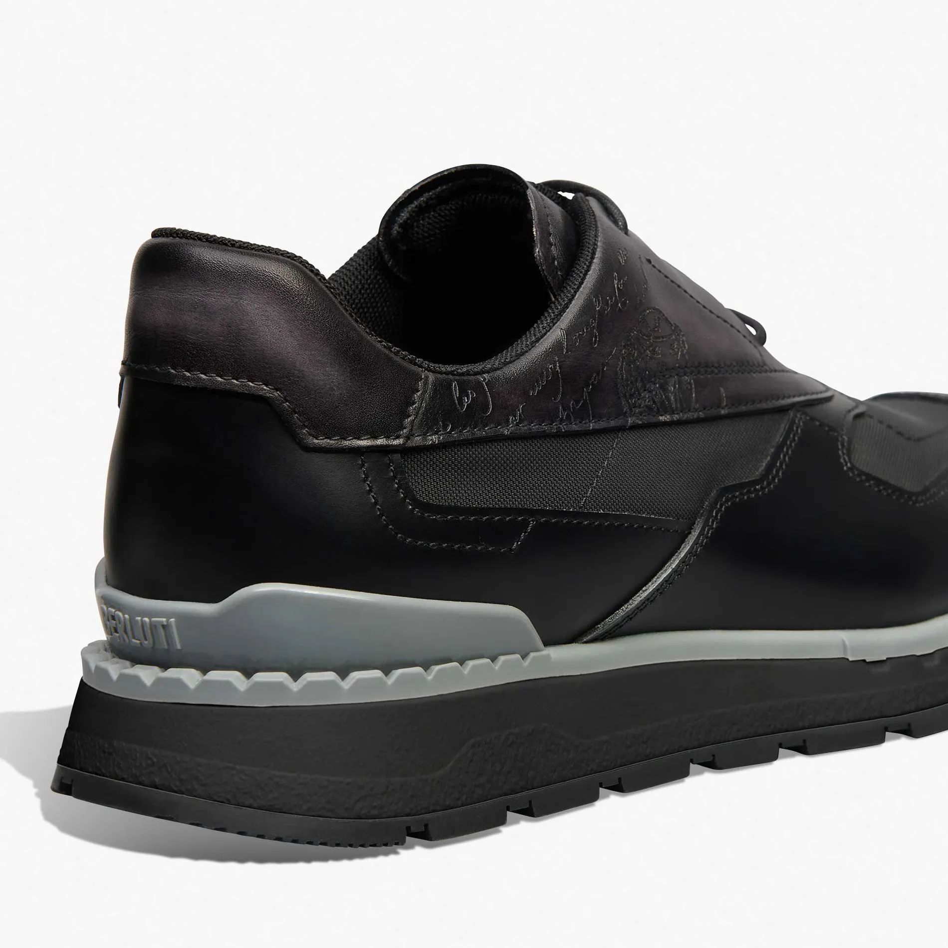 Berluti Sneaker Fast Track En Cuir Scritto Et Nylon | Richelieus & Derbies | Sneakers