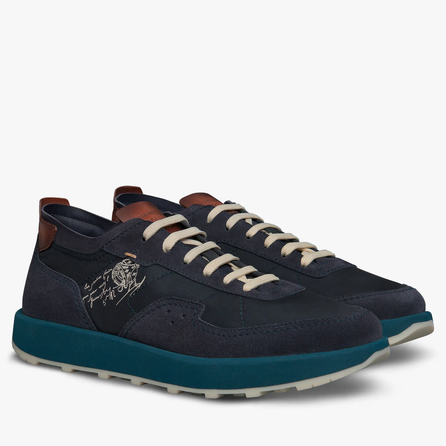 Berluti Sneaker Light Track En Veau Velours Et Nylon | Sneakers
