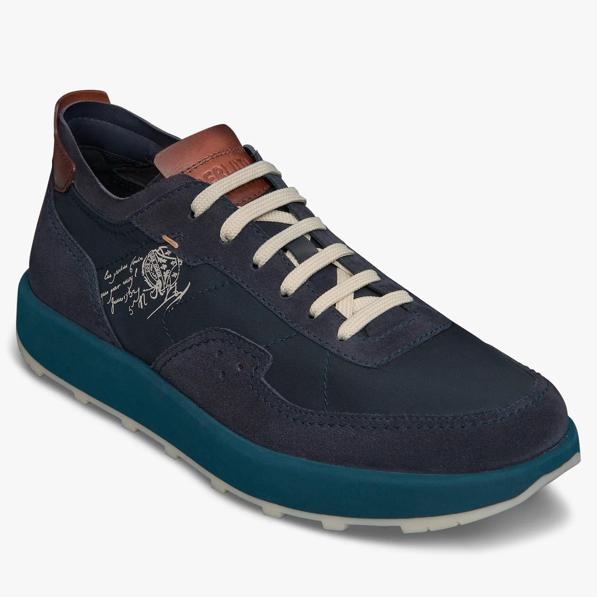 Berluti Sneaker Light Track En Veau Velours Et Nylon | Sneakers