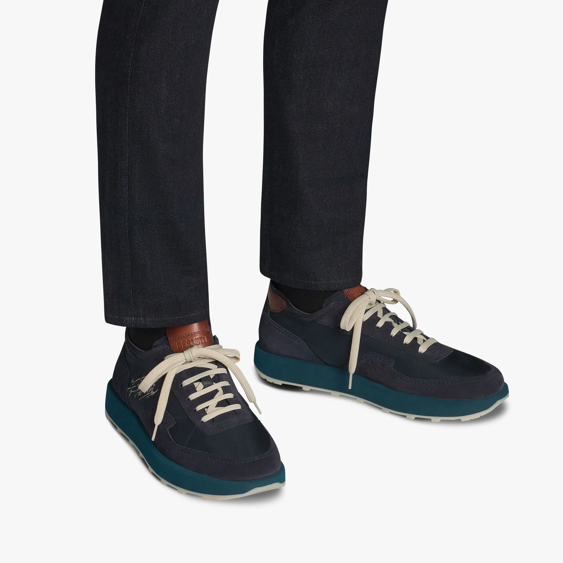 Berluti Sneaker Light Track En Veau Velours Et Nylon | Sneakers