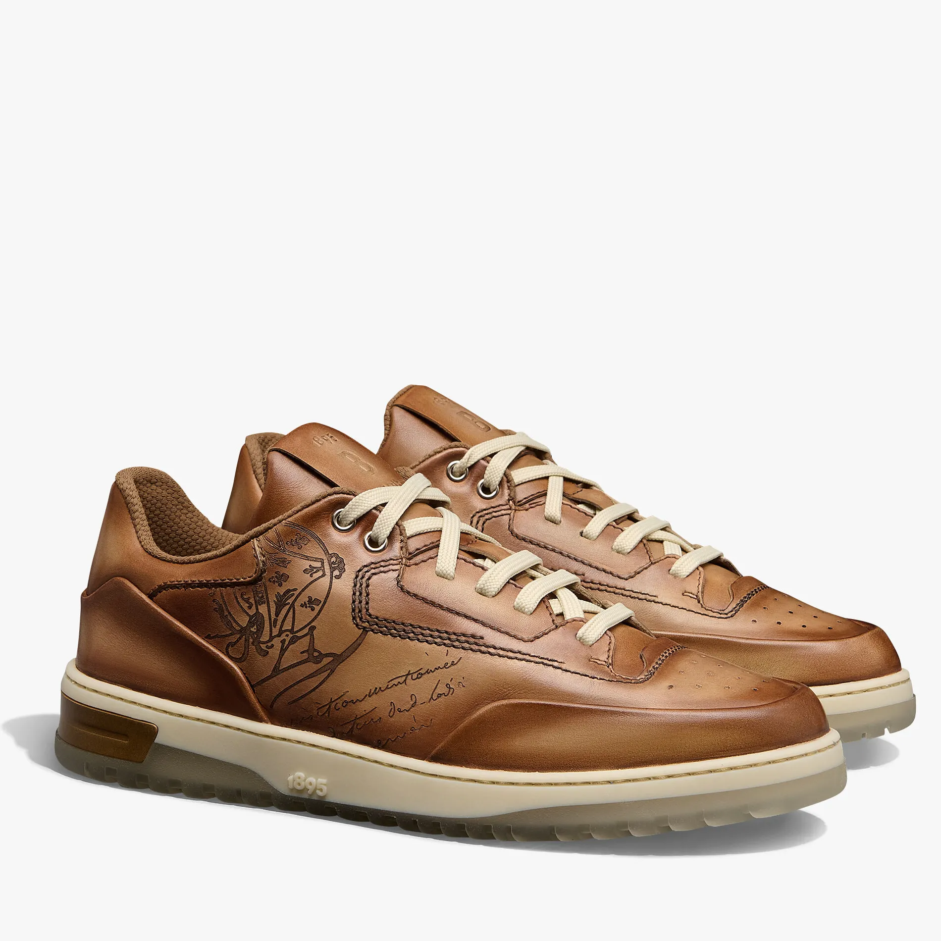 Berluti Sneaker Playoff En Cuir De Veau Venezia Scritto | Sneakers