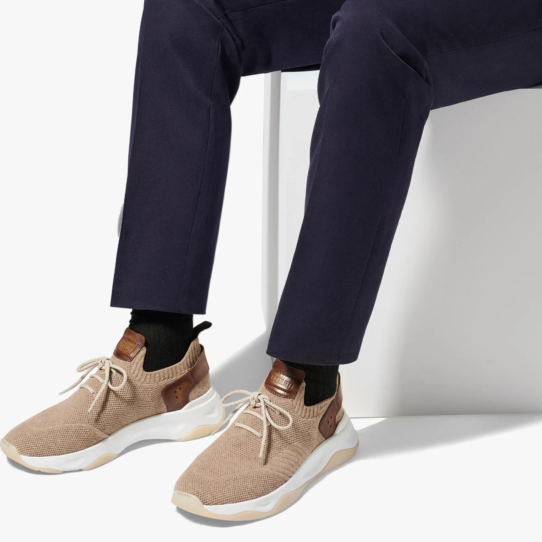 Berluti Sneaker Shadow En Cachemire Et Cuir | Sneakers | Shadow