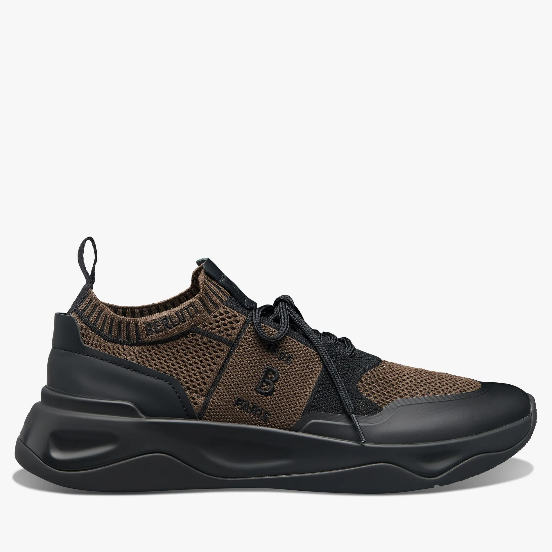 Berluti Sneaker Shadow En Maille Et Cuir De Veau Film Gomme | Sneakers | Shadow
