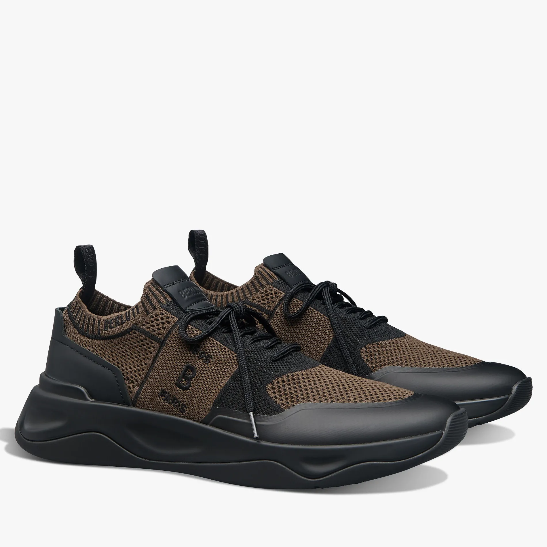 Berluti Sneaker Shadow En Maille Et Cuir De Veau Film Gomme | Sneakers | Shadow