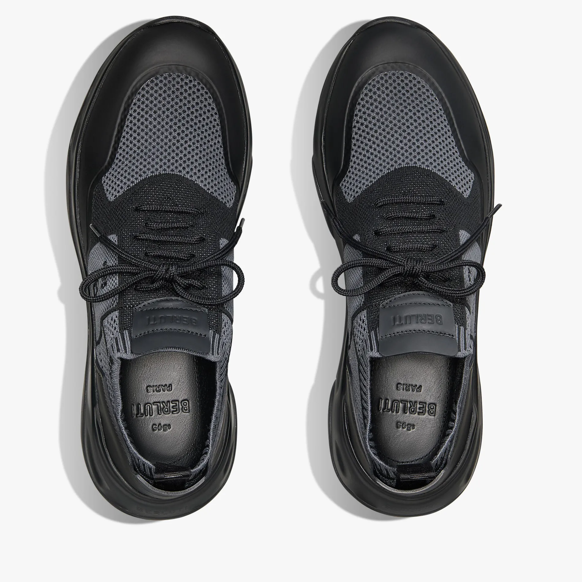 Berluti Sneaker Shadow En Maille Et Cuir De Veau Film Gomme | Sneakers | Shadow