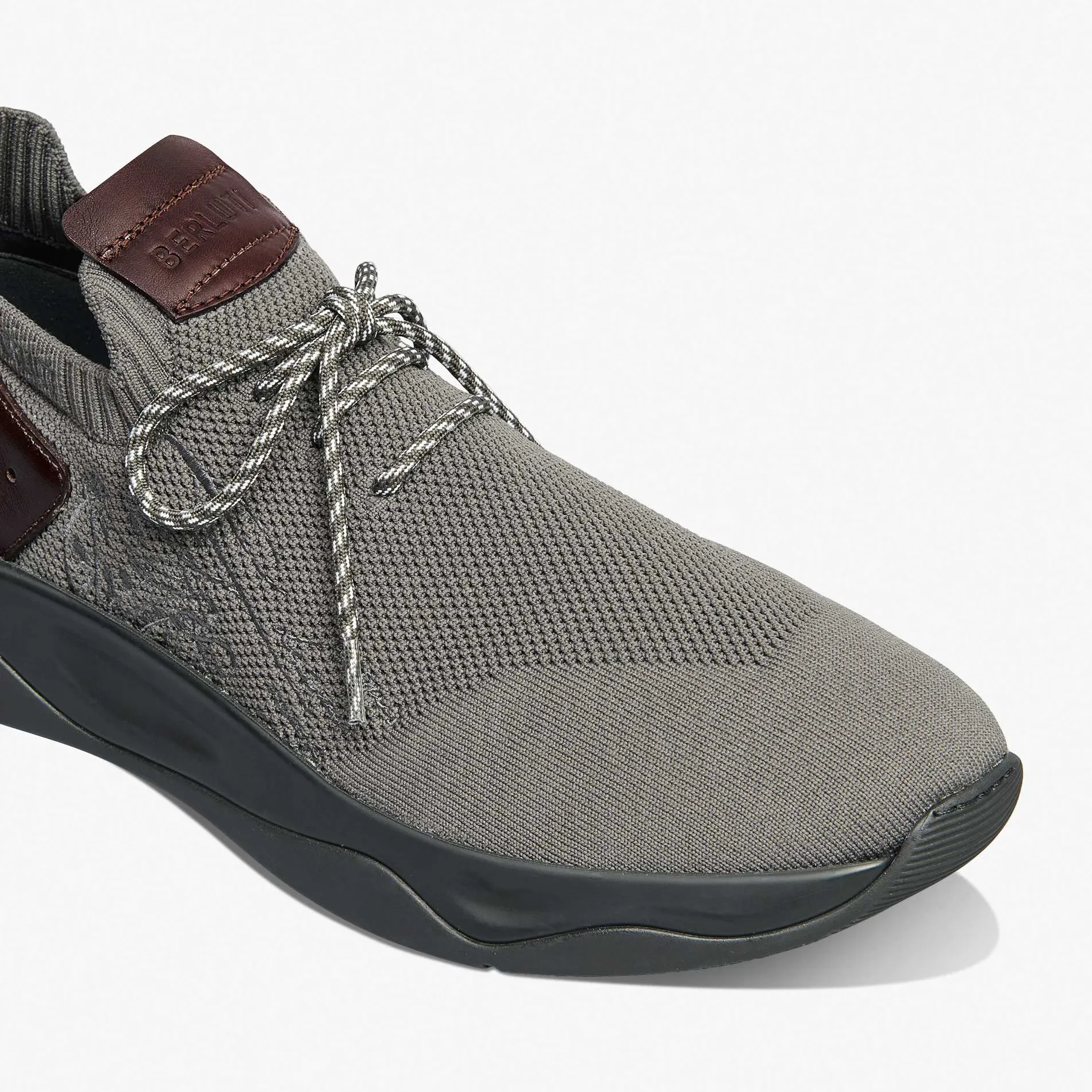Berluti Sneaker Shadow En Scritto Knit Et Cuir De Veau | Sneakers | Shadow