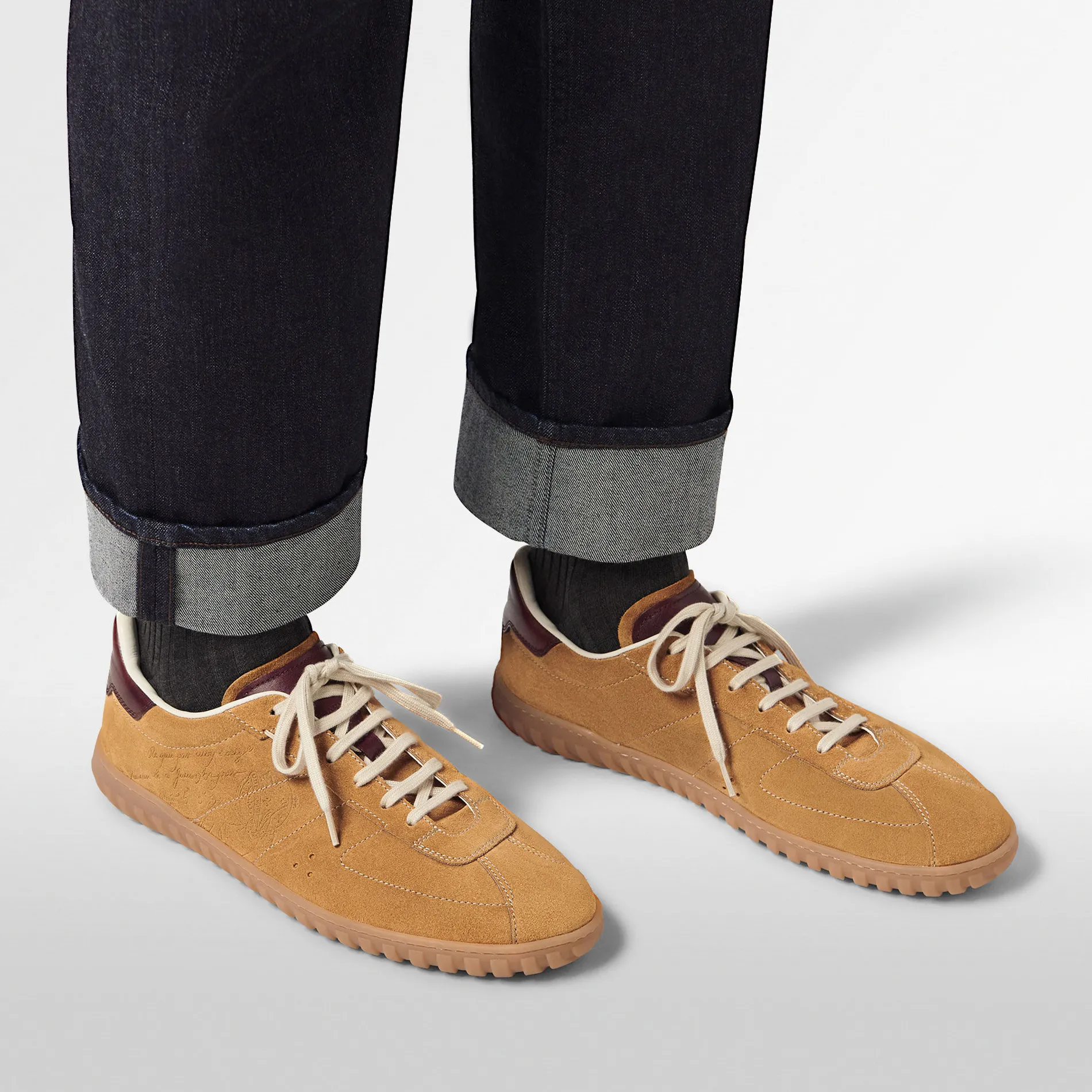 Berluti Sneaker Trainer En Veau Velours Scritto | Sneakers
