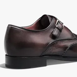 Berluti Soulier &agrave; boucle Rapi&eacute;c&eacute;-Repris&eacute; en cuir Scritto | Mocassins & Boucles