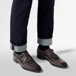 Berluti Soulier &agrave; boucle Rapi&eacute;c&eacute;-Repris&eacute; en cuir Scritto | Mocassins & Boucles