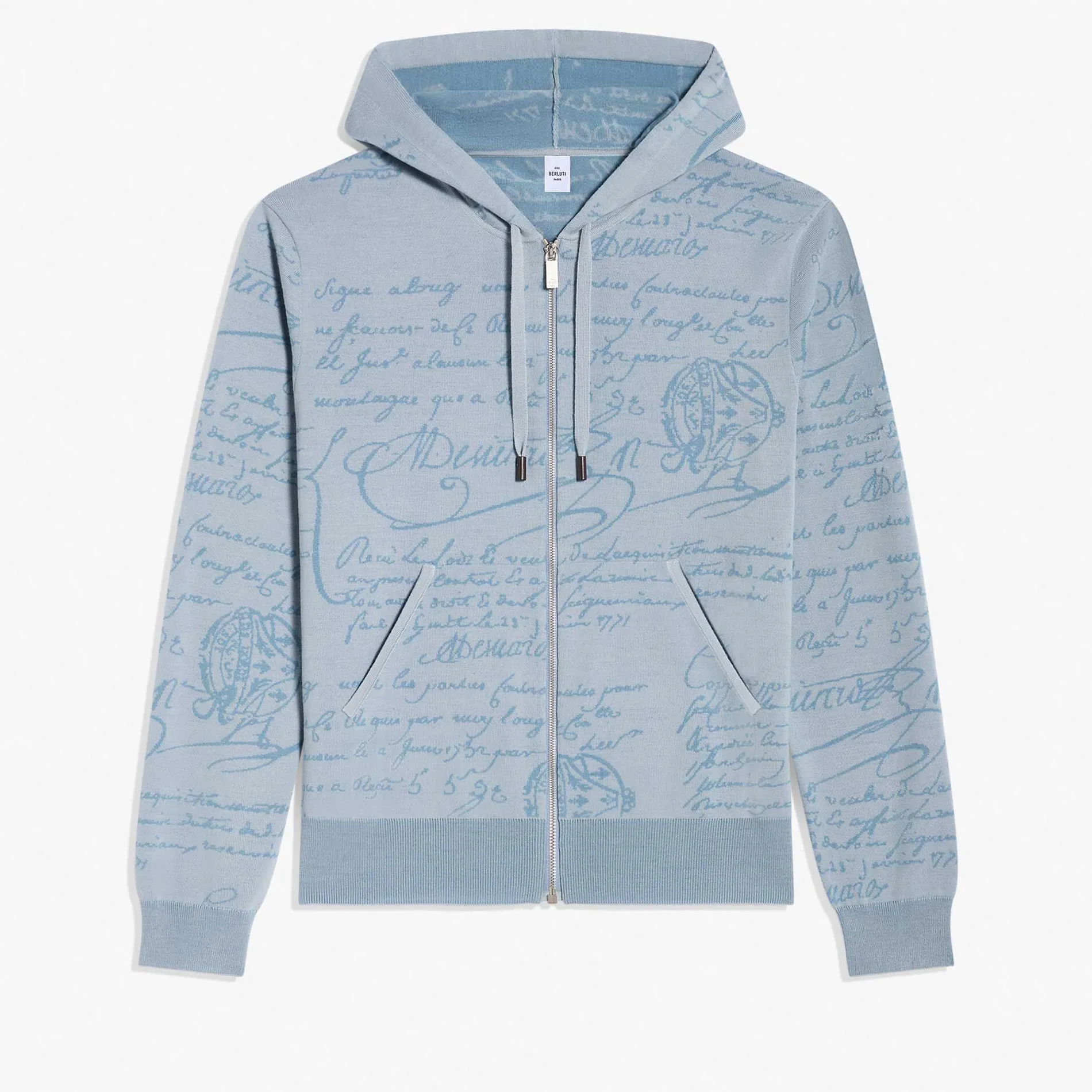Berluti Sweat À Capuche Zippé En Laine Scritto | Maille & Sweatshirts