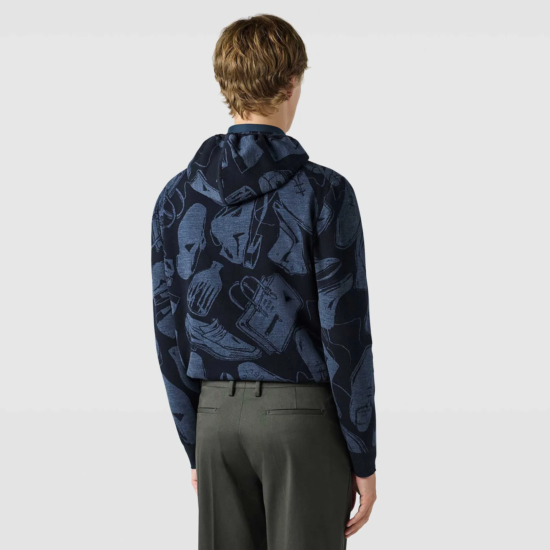 Berluti Sweat &Agrave; Capuche Zipp&eacute; En Laine Scritto | Maille & Sweatshirts