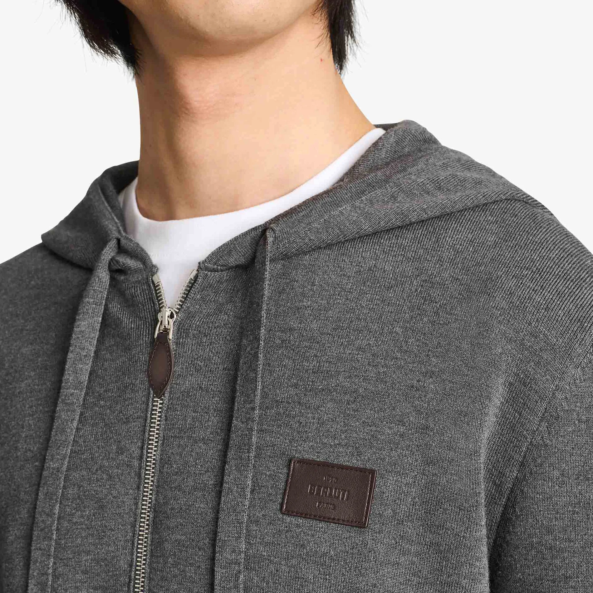 Berluti Sweat &Agrave; Capuche Zipp&eacute; En Laine Scritto | Maille & Sweatshirts